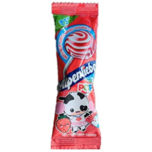 Alpenlibe Cream Strabery Lollipop - 9gm