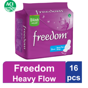 Freedom Sanitary Napkin Heavy Flow Wings - 16 Pads