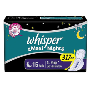 Whisper  Maxi Nights Napkin XL Wings - 15 Pads