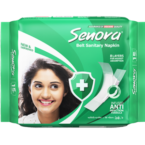 Senora Sanitary Napkin Economy Pack (Belt System) - 15 Pads