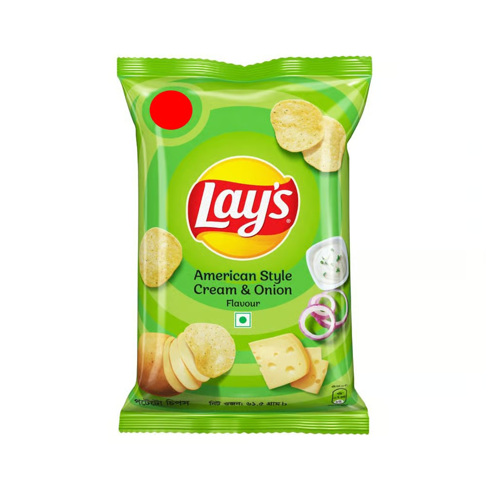 Lays American Style Cream & Onion - 61.5g