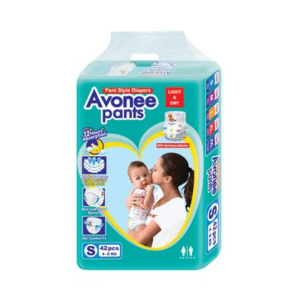 Avonee Pant Style Baby Diaper (4-8kg) S - 42pcs