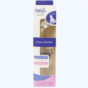 Babies Cosmos Soft Touch Glass Bottle - 240ml