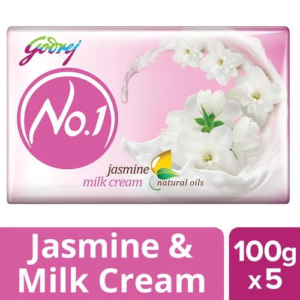 Godrej No.1 Jasmine & Milk Cream Bathing Soap - 100g