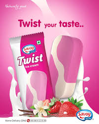 Savoy Twist Ice Cream Strawberry - 75ml