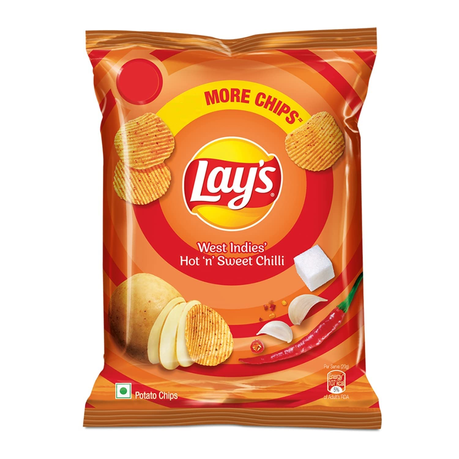 Lay's Potato Chips Wst Indies Hot n Sweet Chilli - 20gm