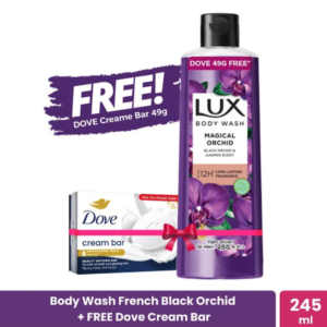 Lux Body Wash Magical Orchid Black Orchid & Juniper Count - 245ml (Free Dove)