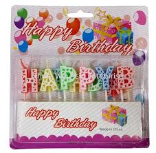 Happy Birthday Alphabet Candle