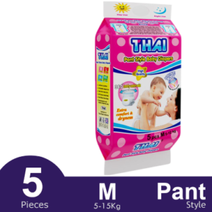 Thai Baby Diapers (Pant 5-15 Kg) - 5Pcs (M)