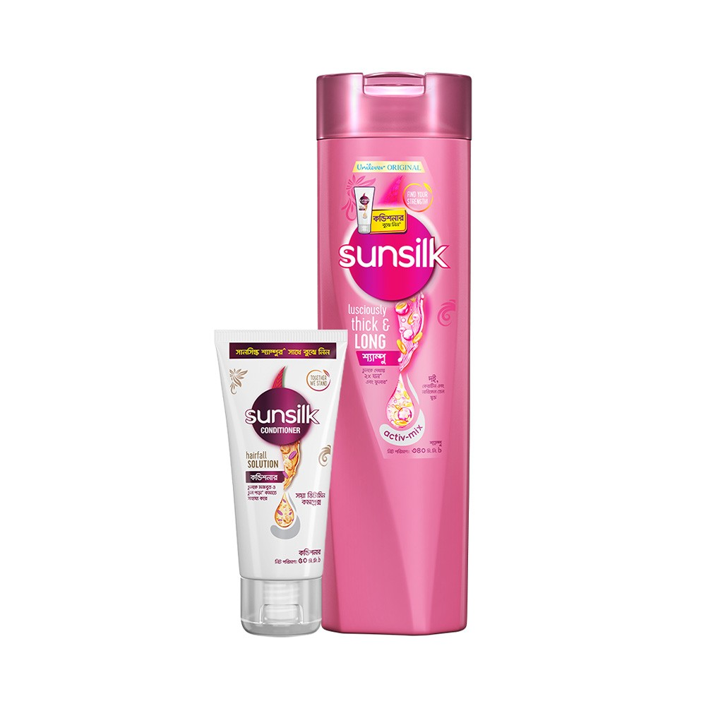 Sunsilk Thik & Long Shampoo - 340ml + 50ml Conditioner Free