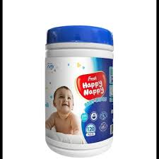 Fresh Happy Nappy Baby Wipes (Jar) - 120pcs