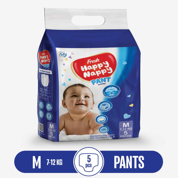 Fresh Happy Nappy Pants Diaper - M (5p)