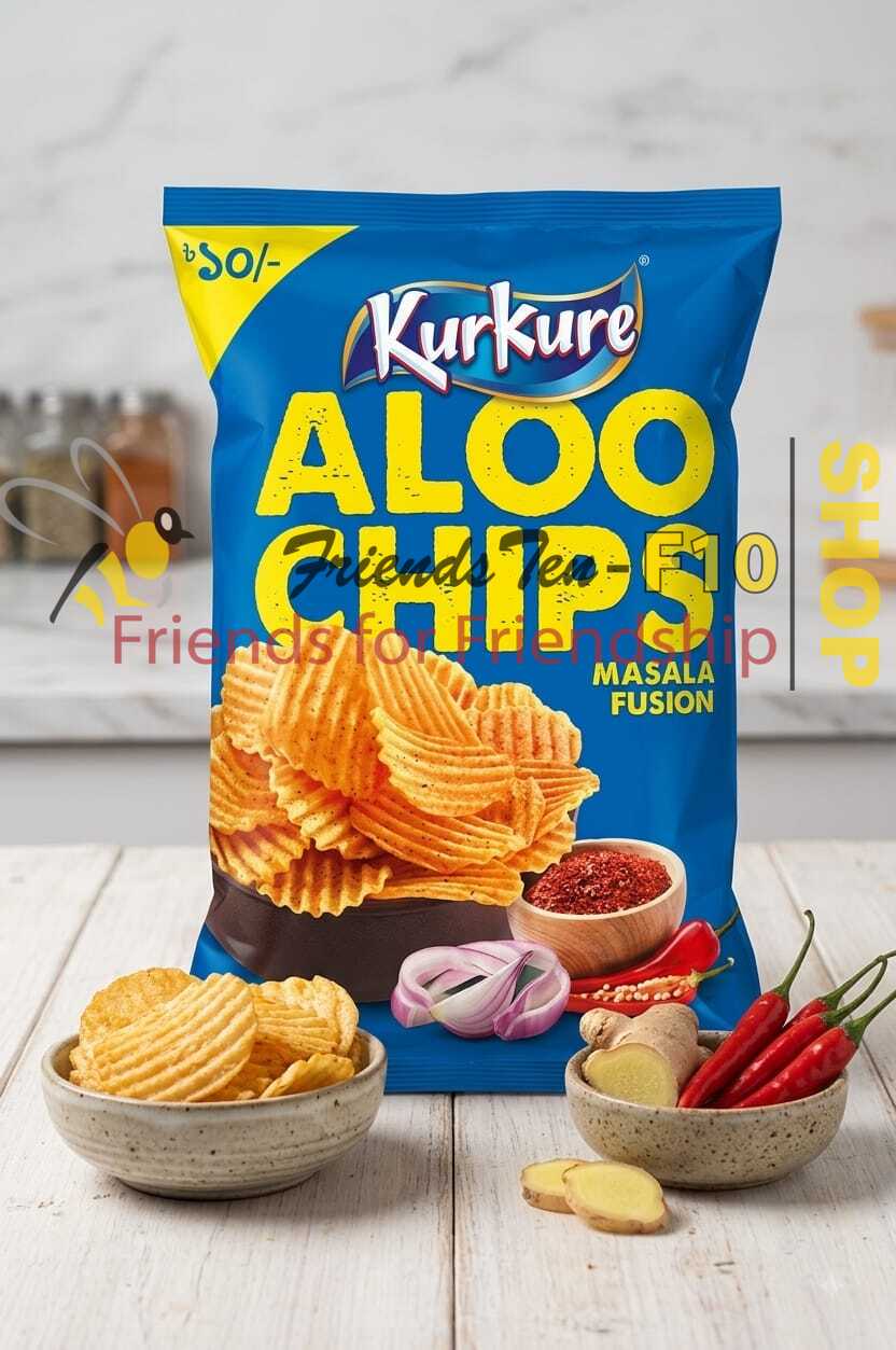 Kurkure Aloo Chips Masala Fusion - 18g